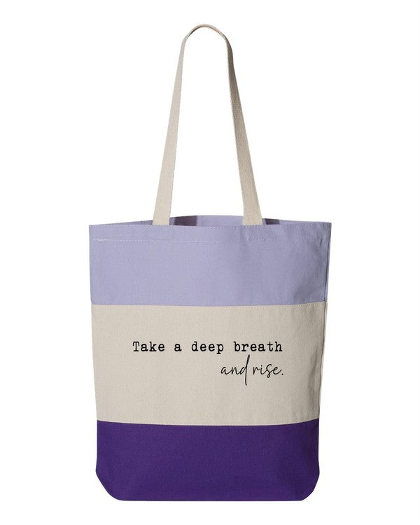 Take a Deep Breath and Rise Up Tote Bag - Tigbul's Variety Fashion Shop
