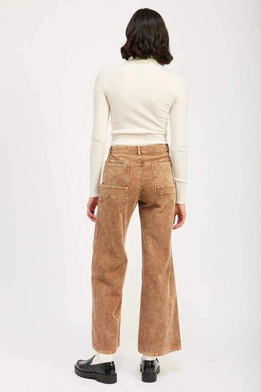 DISTRASSED CORDUROY PANTS - Tigbul's Variety Fashion Shop