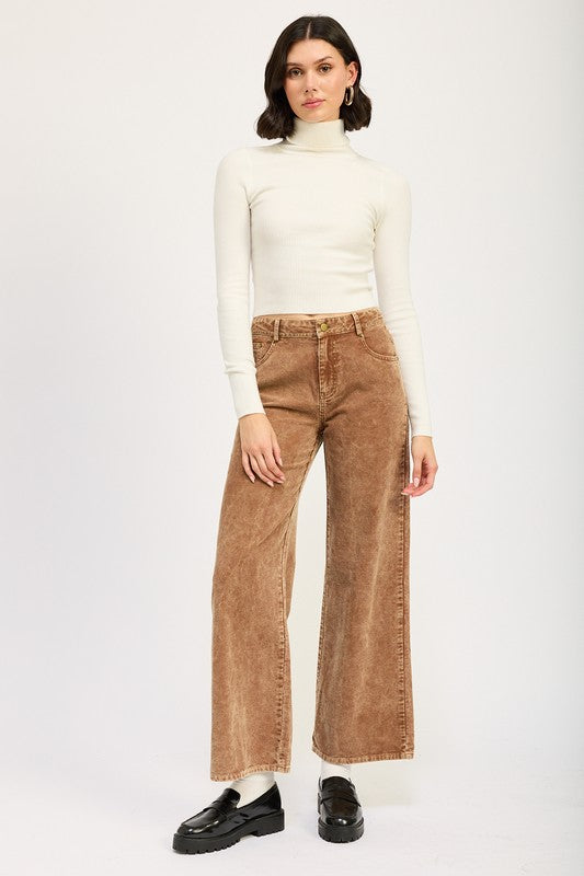 DISTRASSED CORDUROY PANTS - Tigbul's Variety Fashion Shop