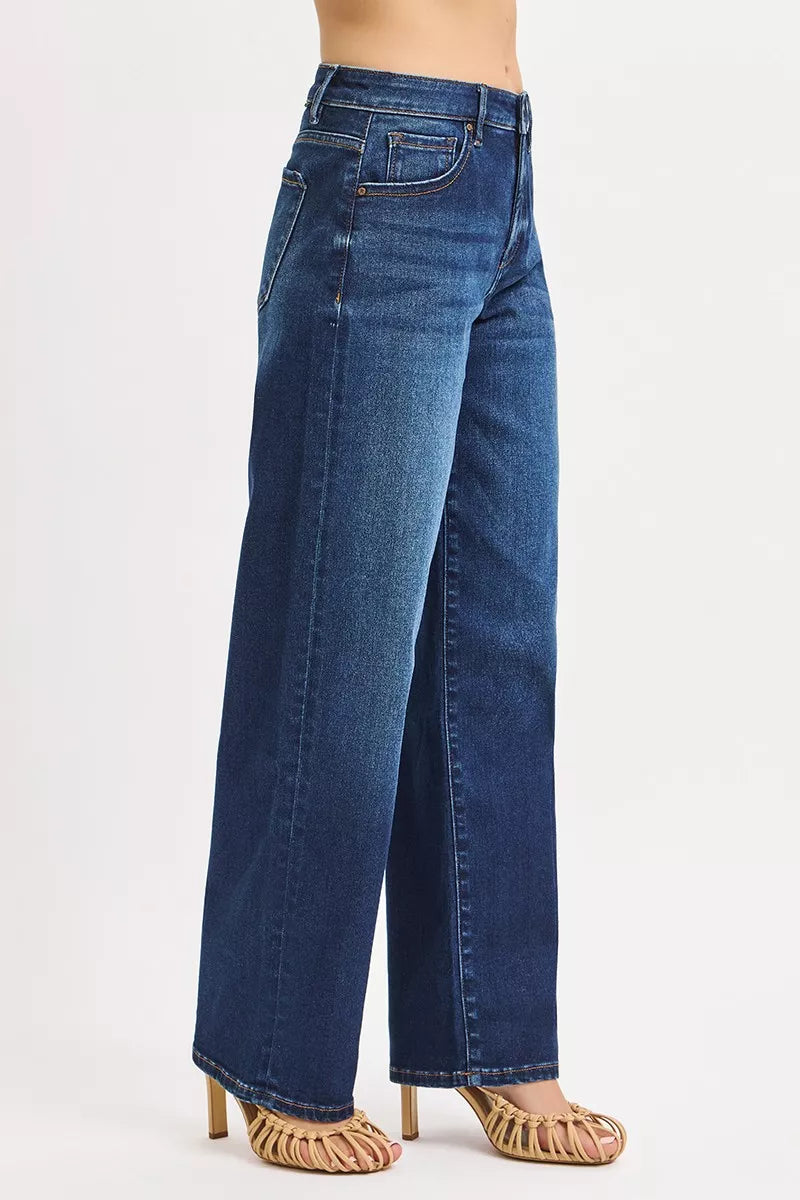 RISEN Mid Rise Wide Baggy Jeans - Tigbul's Variety Fashion Shop
