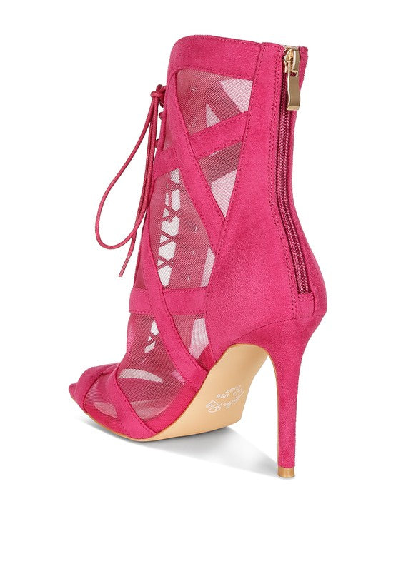 Anarki Mesh Lace-Up Ankle Boots - Tigbul's Variety Fashion Shop