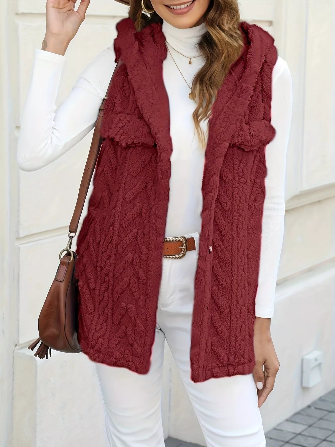 Button-Front Hooded Vest Coat - Tigbul's Variety Fashion Shop