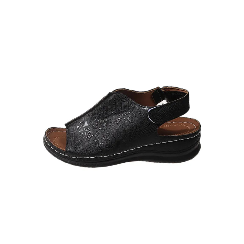 Peep Toe Platform Sandals - Tigbul's Variety Fashion Shop