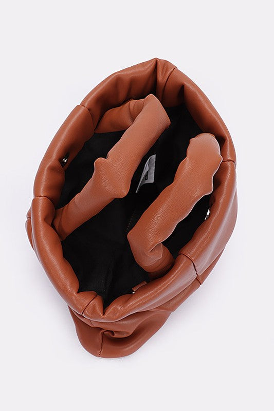 Quilted Soft Puffer Top Handle Swing Bag - Tigbul's Variety Fashion Shop
