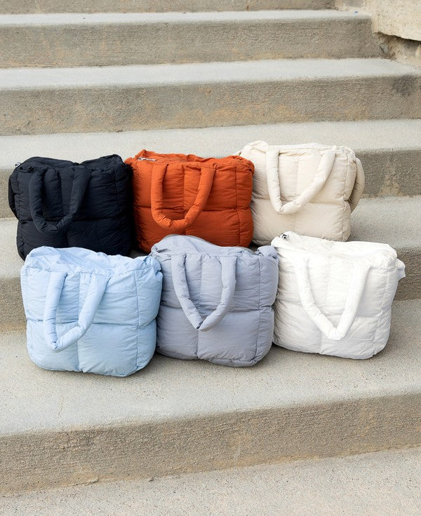 Jacie Puffer Crossbody Mini Tote - Tigbul's Variety Fashion Shop