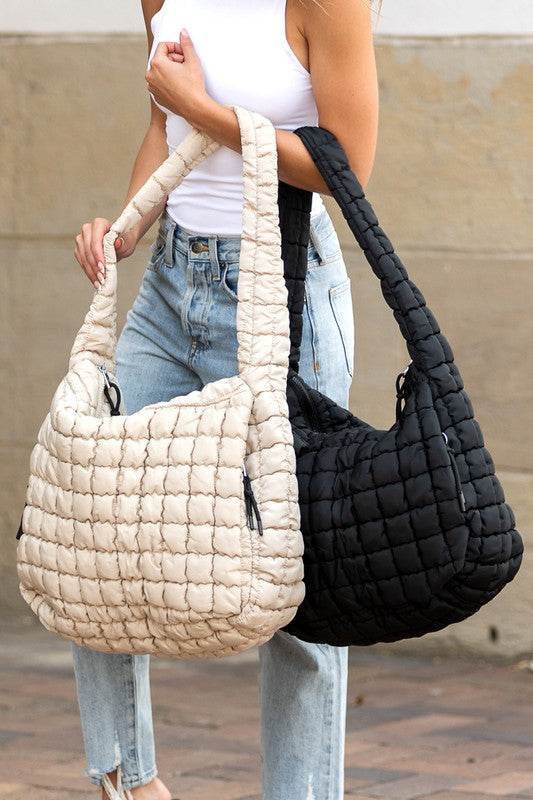 Taylor Quilted Puffer Tote - Tigbul's Variety Fashion Shop