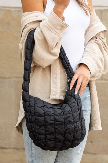 Dale Quilted Puffer Shoulder Bag - Tigbul's Variety Fashion Shop