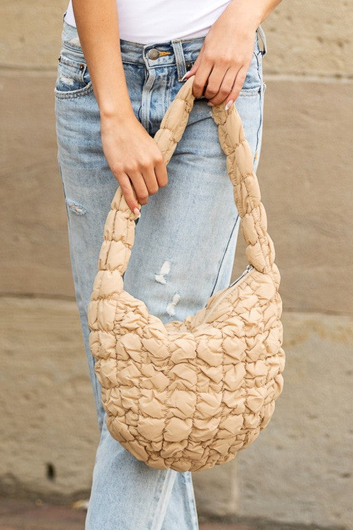 Dale Quilted Puffer Shoulder Bag - Tigbul's Variety Fashion Shop