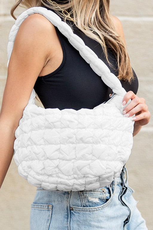 Dale Quilted Puffer Shoulder Bag - Tigbul's Variety Fashion Shop