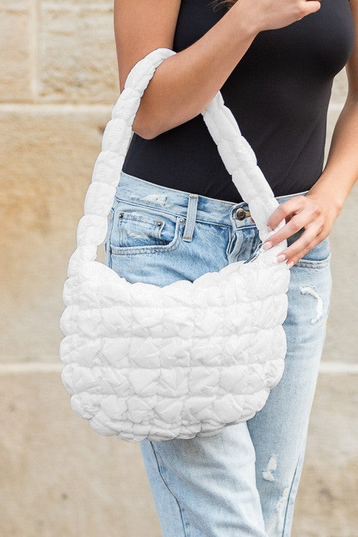 Dale Quilted Puffer Shoulder Bag - Tigbul's Variety Fashion Shop