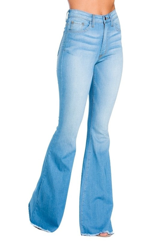 Logan Bell Bottom Jean in Light Wash - Inseam 34" - Tigbul's Variety Fashion Shop