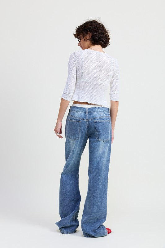 LOW RISE DENIM JEAN - Tigbul's Variety Fashion Shop