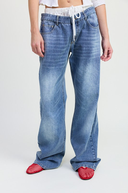 LOW RISE DENIM JEAN - Tigbul's Variety Fashion Shop