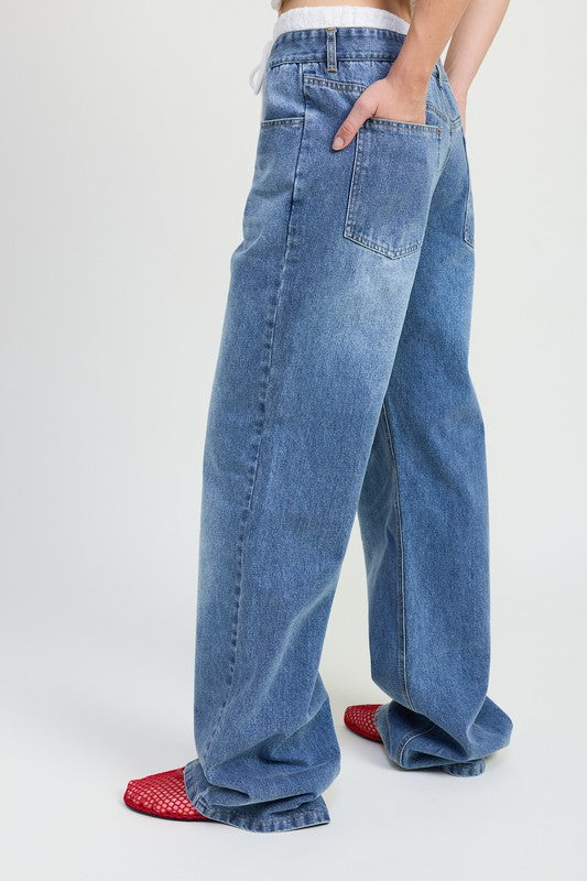LOW RISE DENIM JEAN - Tigbul's Variety Fashion Shop