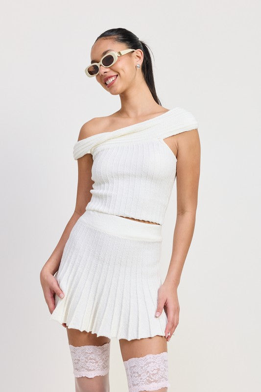 OFF THE SHOULDER KNIT TOP - Tigbul's Variety Fashion Shop