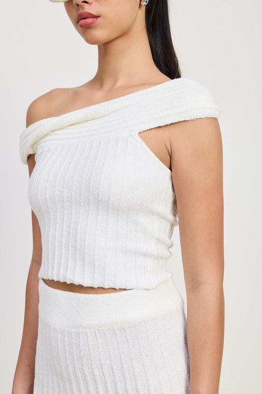 OFF THE SHOULDER KNIT TOP - Tigbul's Variety Fashion Shop