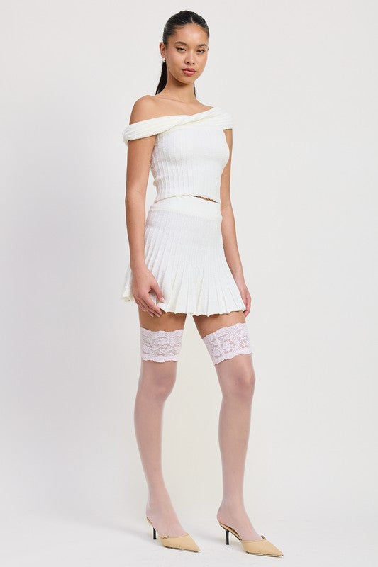 OFF THE SHOULDER KNIT TOP - Tigbul's Variety Fashion Shop