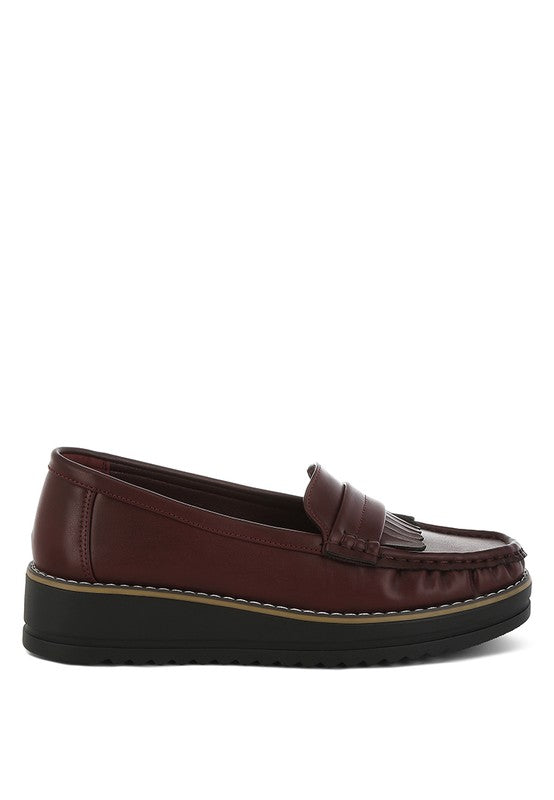 Croyda Fringed Nubuck Loafers - Tigbul's Variety Fashion Shop