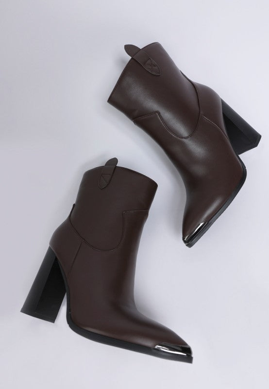 Hatter Pointed Toe Faux Leather Boots - Tigbul's Variety Fashion Shop