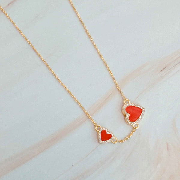 Double Hearts Many Loves Necklace - Tigbul's Variety Fashion Shop