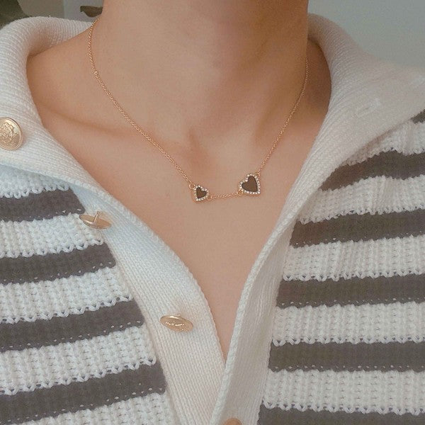 Double Hearts Many Loves Necklace - Tigbul's Variety Fashion Shop