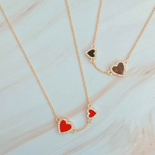 Double Hearts Many Loves Necklace - Tigbul's Variety Fashion Shop
