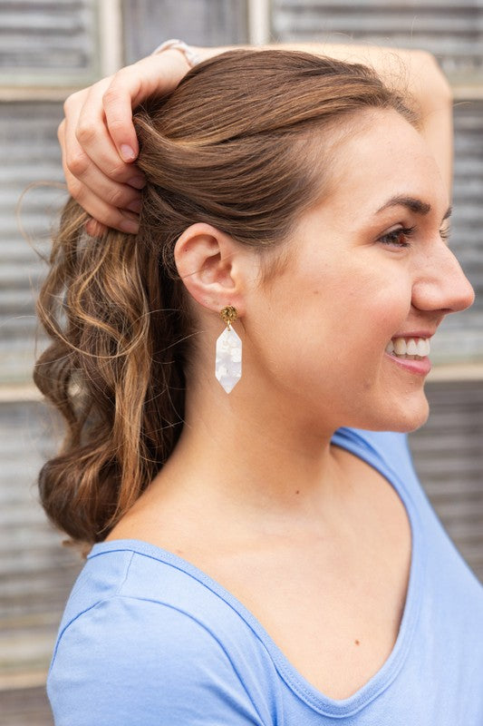 Gemma Earrings - Breezy White - Tigbul's Variety Fashion Shop