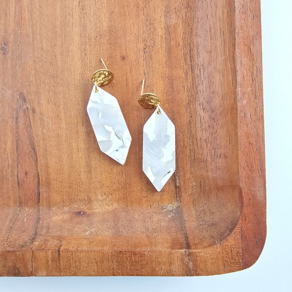 Gemma Earrings - Breezy White - Tigbul's Variety Fashion Shop