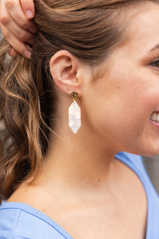 Gemma Earrings - Breezy White - Tigbul's Variety Fashion Shop