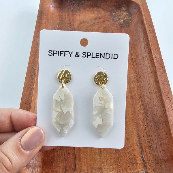 Gemma Earrings - Breezy White - Tigbul's Variety Fashion Shop