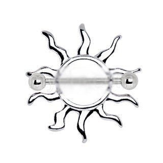 316L Stainless Steel Tribal Sun Nipple Shield - Tigbul's Variety Fashion Shop