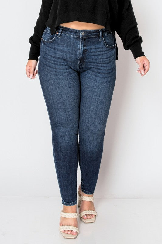 CORSET PLUS SIZE SUPER SKINNY JEANS - Tigbul's Variety Fashion Shop