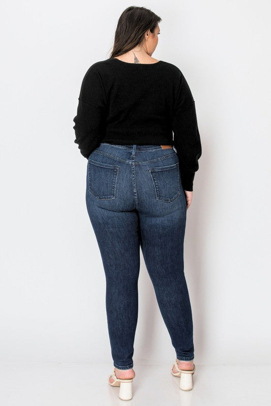 CORSET PLUS SIZE SUPER SKINNY JEANS - Tigbul's Variety Fashion Shop