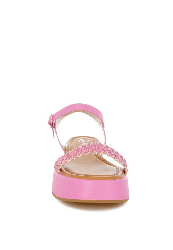 Anglong Raffia Flatform Sandals - Tigbul's Variety Fashion Shop