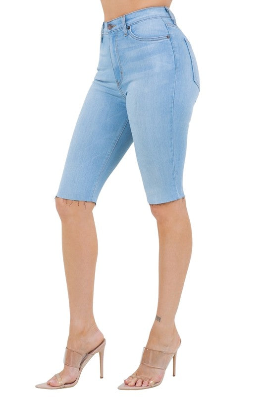 Lilly Bermuda Short in lIGHT Denim - Tigbul's Variety Fashion Shop