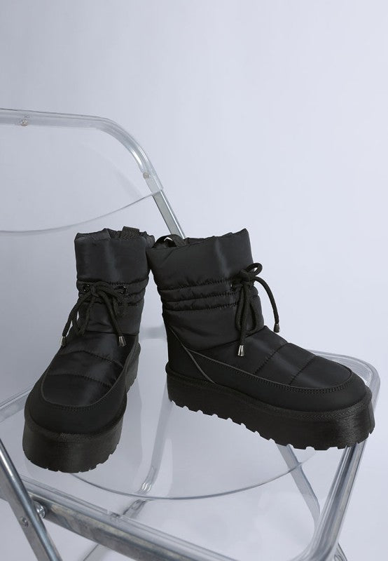 Pacos High Ankle Chunky Snow Boots - Tigbul's Variety Fashion Shop