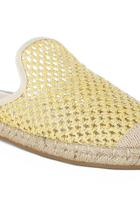 Nongai Raffia Espadrilles Mules - Tigbul's Variety Fashion Shop
