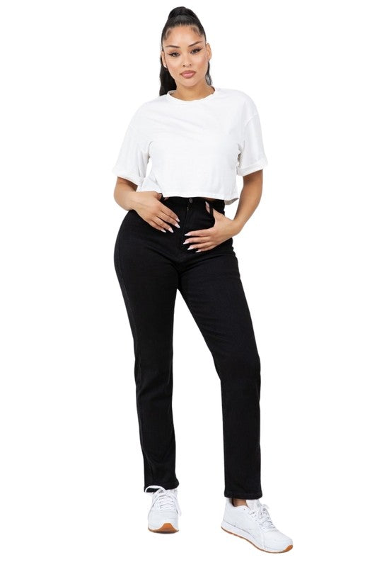 Essential High-Waisted Mom Jeans - Tigbul's Variety Fashion Shop