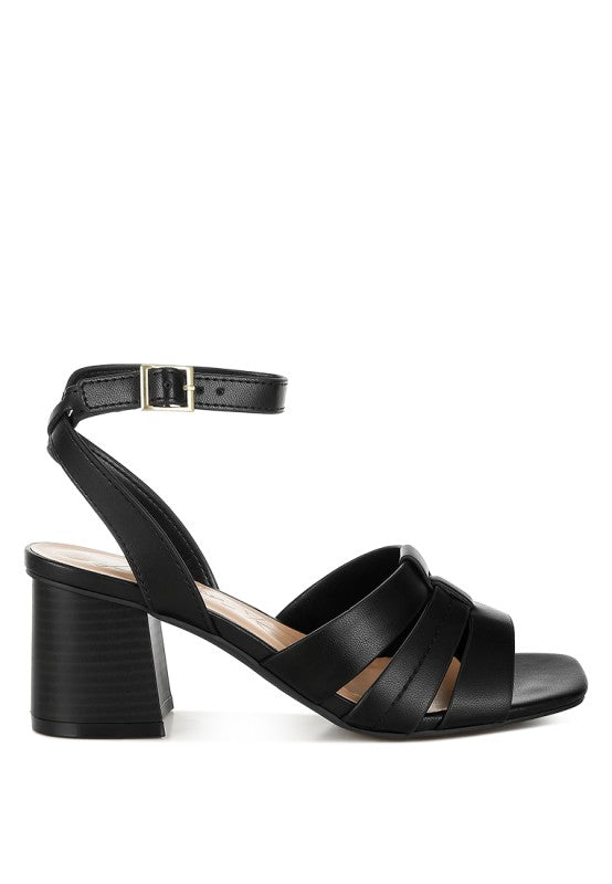 Signora Pin Buckle Ankle Strap Sandals - Tigbul's Variety Fashion Shop