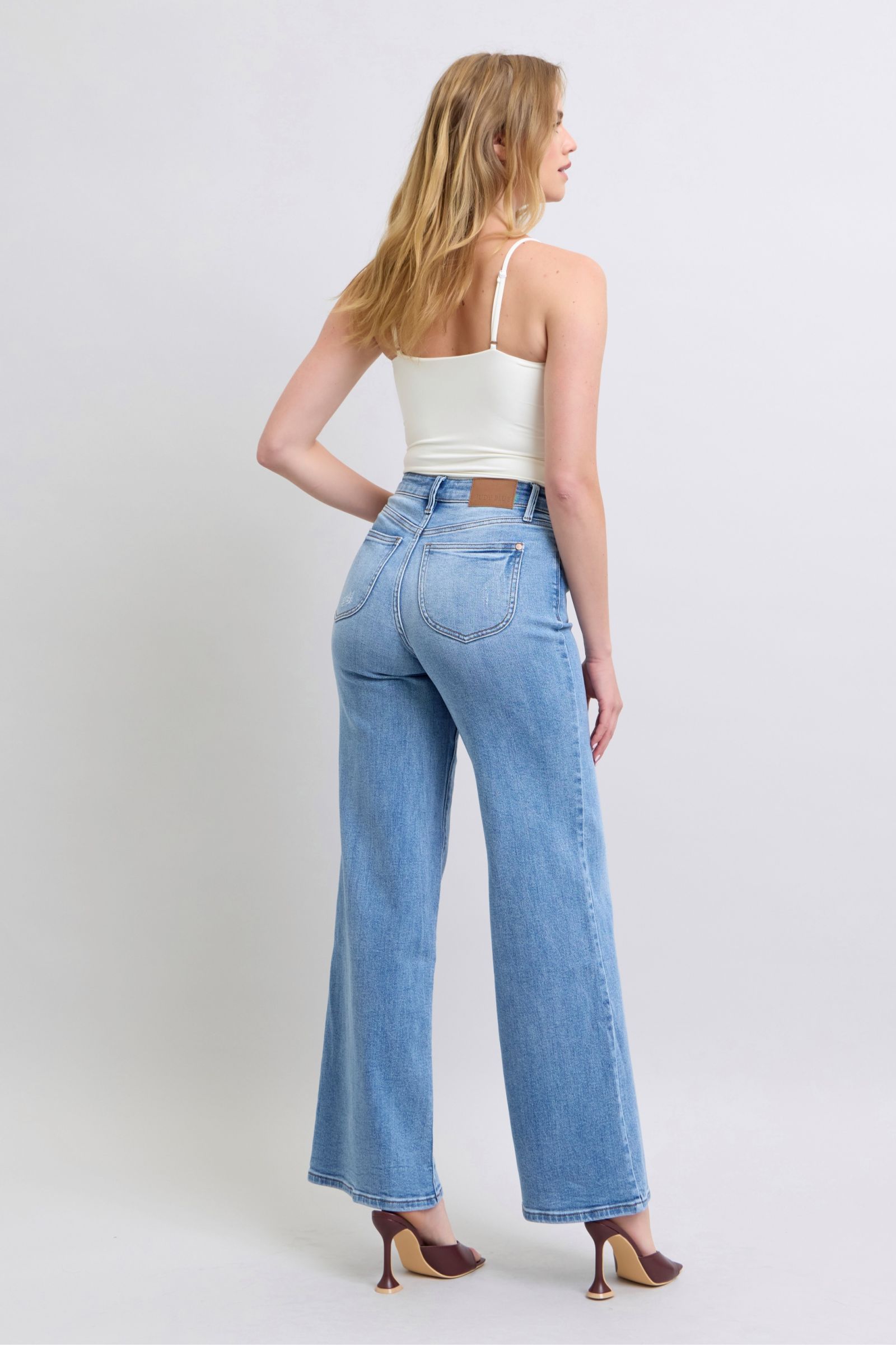 Judy Blue Full Size Wide Leg Jeans with Pockets - Tigbul's Variety Fashion Shop