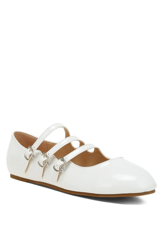 Macarina Triple Strap Mary Jane Ballerinas - Tigbul's Variety Fashion Shop