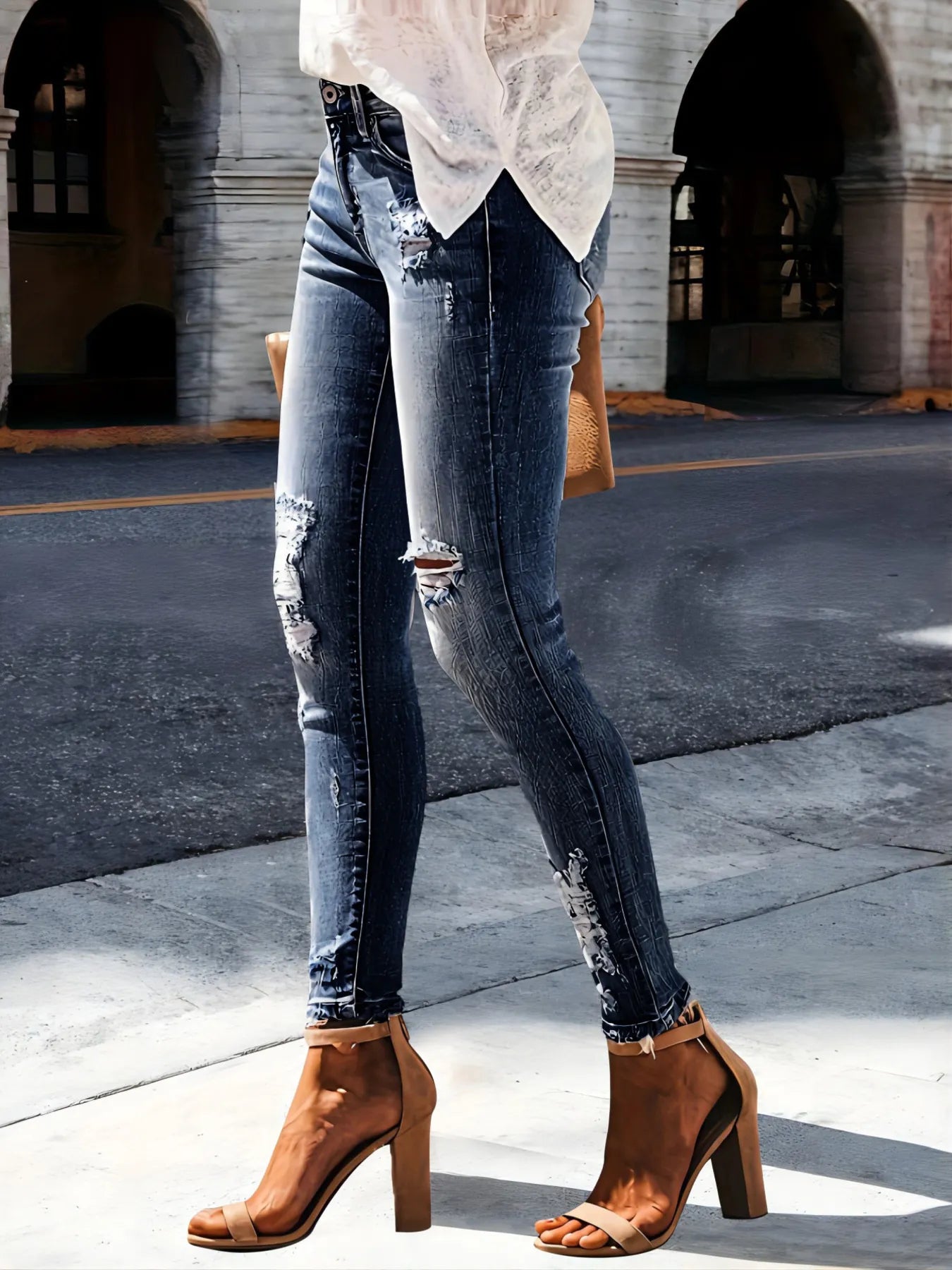 Distressed Skinny Jeans - Tigbul's Variety Fashion Shop