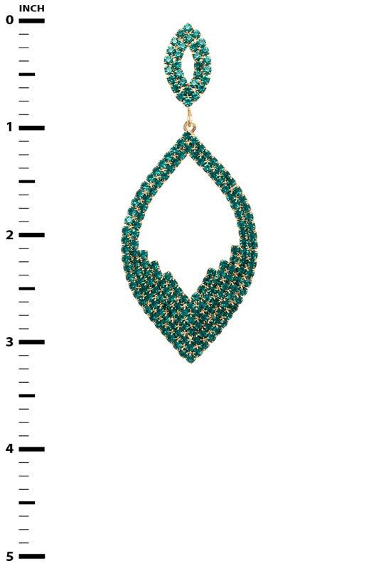 Rhinestone Holiday Chandelier Earrings - Tigbul's Variety Fashion Shop