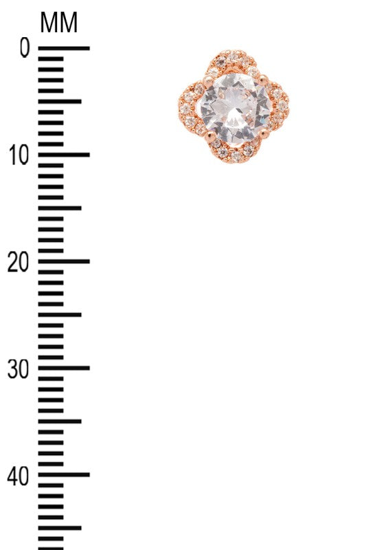 CZ Clover Studs - Tigbul's Variety Fashion Shop