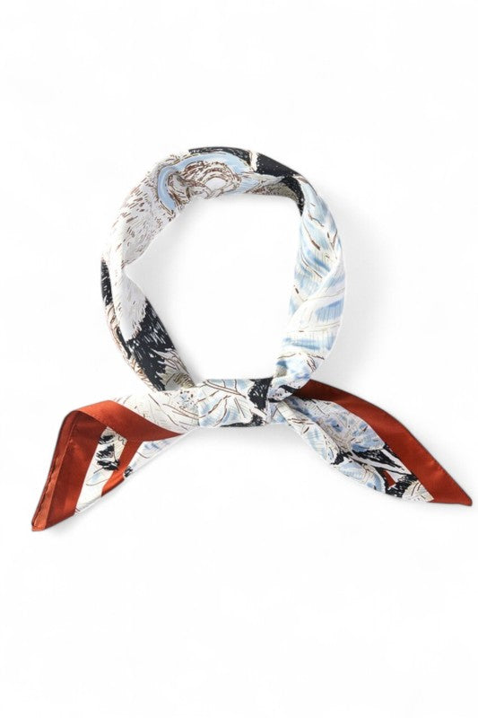 Floral Printed Silky Square Scarf - Tigbul's Variety Fashion Shop