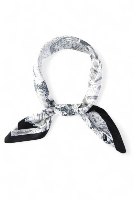 Floral Printed Silky Square Scarf - Tigbul's Variety Fashion Shop