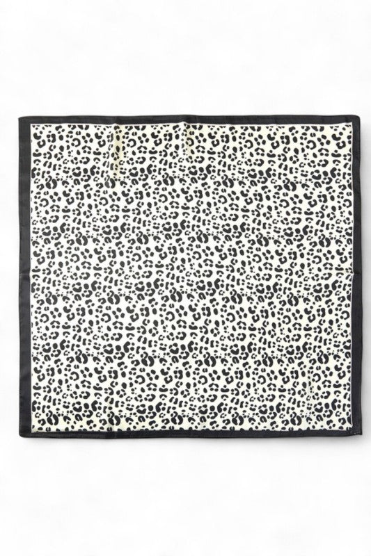 Cheetah Printed Silky Square Bandana Scarf - Tigbul's Variety Fashion Shop