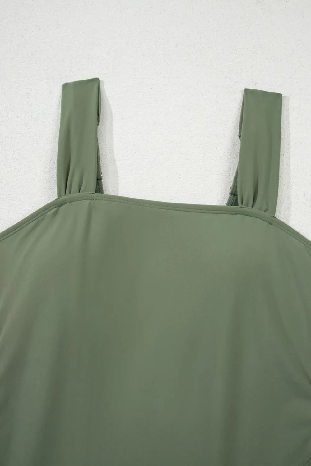 Drawstring Ruched Wide Straps Tankini Set - Tigbul's Variety Fashion Shop