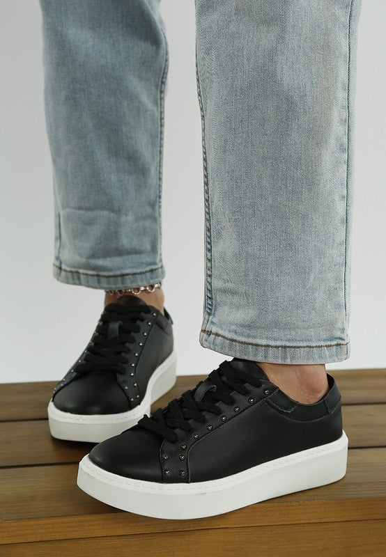 Strider Studs Embellished Chunky Sneakers - Tigbul's Variety Fashion Shop