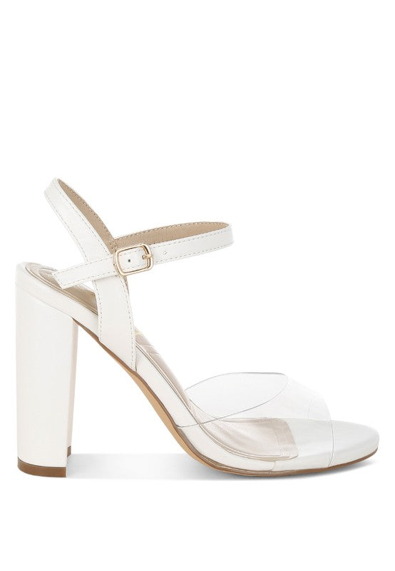 Perta Clear Strap Block Heel Sandals - Tigbul's Variety Fashion Shop